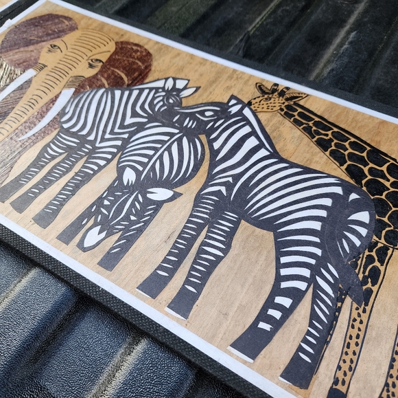 Banana lead Safari new handmade traditional african art , set of 2 - Picture 3 of 4